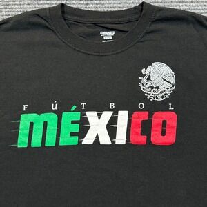 Mexico Futbol T-Shirt XL Icon Sports  Black Graphic Soccer Tee